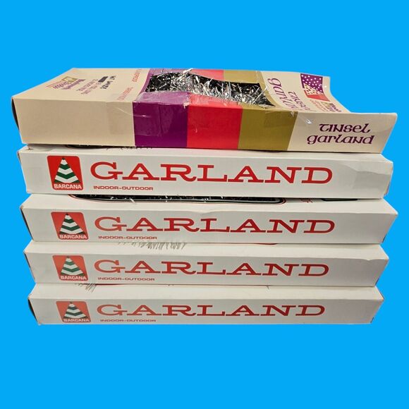 Vintage Lot Barcana Silver Tinsel Christmas Garland Flame/Tarnishproof (180 ft) - Picture 13 of 15